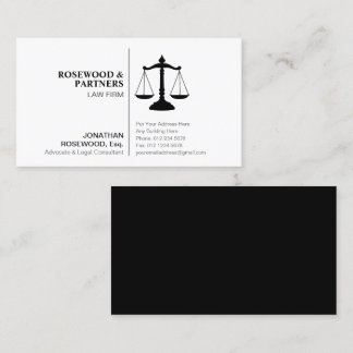 Minimalistisk Professionell, svart och vit sida vi Visitkort