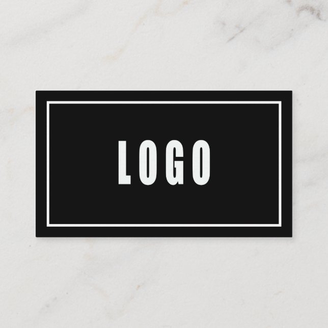 Minimalistisk Professionell, svart och vit Visitkort (Baksida)