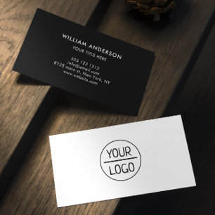 Minimalistisk Professionell, svart och vit Visitkort
