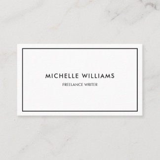 Minimalistisk Professionell, svart och vitt Visitkort
