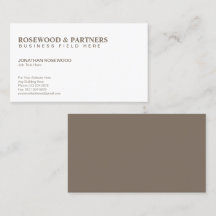 Minimalistisk professionell Taupe & Vit | Ensidig