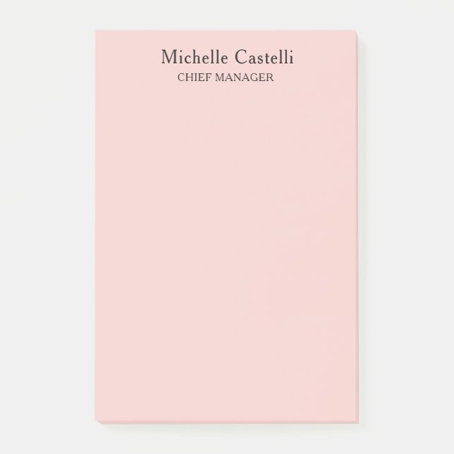 Minimalistisk Professionell Unik Klassisk Pastell Post-it Block (Framsida)