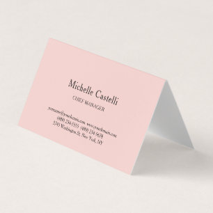 Minimalistisk professionell unik klassisk pastell visitkort