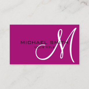 Minimalistisk Professionell, vänd Monogram Visitkort