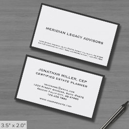 Minimalistisk professionell visitkort