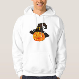 Minimalistisk Pumpkin Witch Hat Hoodie