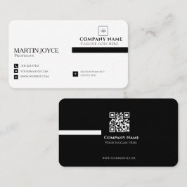 Minimalistisk qr-kod affärsbok visitkort