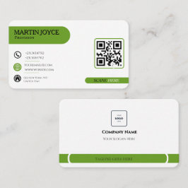 Minimalistisk QR-kod affärskort Visitkort