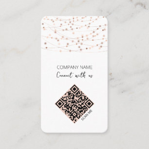 Minimalistisk QR-kod Anslut med oss Visitkort