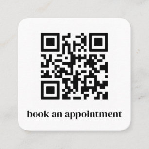 Minimalistisk QR-kod Bok Möte Fyrkantigt Visitkort