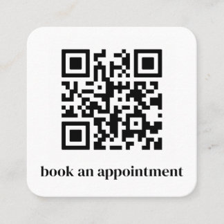 Minimalistisk QR-kod Bok Möte Fyrkantigt Visitkort