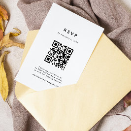 Minimalistisk QR-kod Bröllop OSA Kort