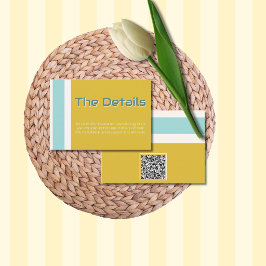Minimalistisk QR-kod Bröllopswebbplats Geometrisk Tilläggskort