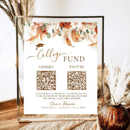 Minimalistisk QR-kod för Dubbla College Fund Stude Poster
