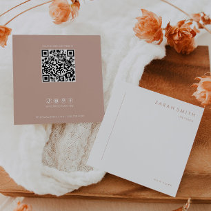 Minimalistisk QR-kod för Life Coach Fyrkantigt Visitkort