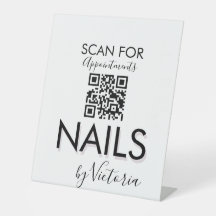 Minimalistisk QR-kod för nagelsalongbokningar
