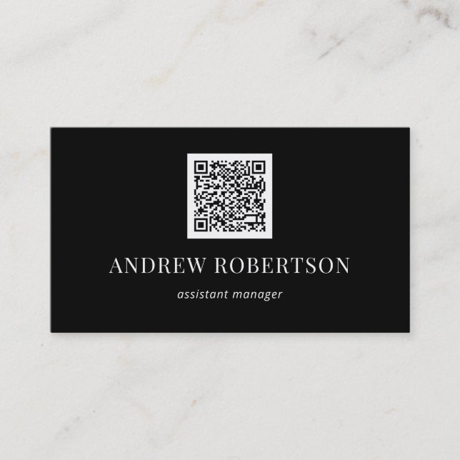Minimalistisk QR-kod för Professionell Visitkort (Framsida)