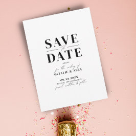 Minimalistisk QR-kod för svartvit monogram-webbpla Spara Datumet