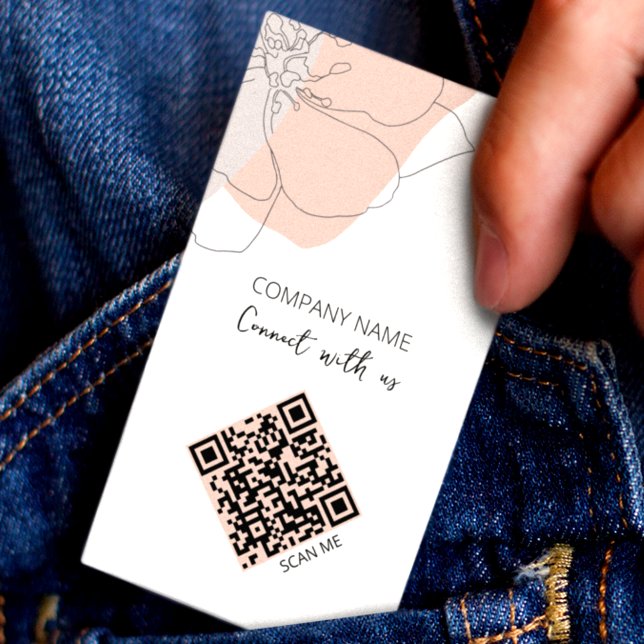 Minimalistisk QR-kod Kontakta Oss Visitkort (Skapare uppladdad)