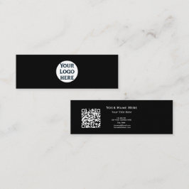 Minimalistisk QR-kod Namnkort med Anpassad Logotyp