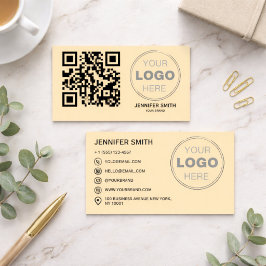 Minimalistisk QR-kod professionell design Visitkort