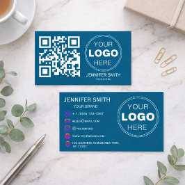 Minimalistisk QR-kod professionell design Visitkort
