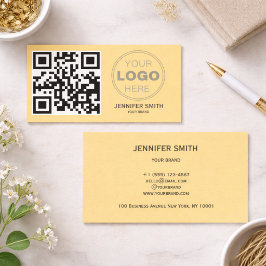 Minimalistisk QR-kod professionell design Visitkort