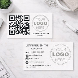 Minimalistisk QR-kod professionell design Visitkort