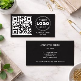 Minimalistisk QR-kod professionell design Visitkort
