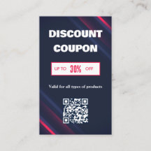 Minimalistisk QR-kod rabattkort