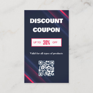 Minimalistisk QR-kod rabattkort Visitkort