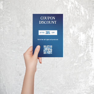 Minimalistisk QR-kod rabattkort Visitkort