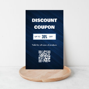 Minimalistisk QR-kod rabattkort Visitkort