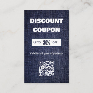 Minimalistisk QR-kod rabattkort Visitkort
