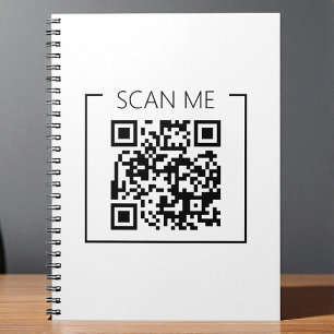 Minimalistisk QR-kod Scan Me Business Anteckningsbok