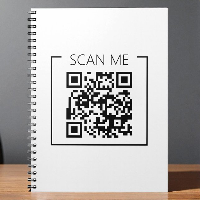 Minimalistisk QR-kod Scan Me Business Anteckningsbok (Skapare uppladdad)