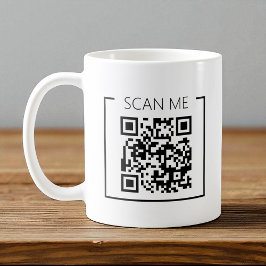 Minimalistisk QR-kod Skanna Mig Företag Kaffemugg