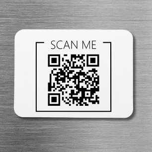 Minimalistisk QR-kod Skanna Mig Företag Magnet