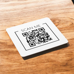 Minimalistisk QR-kod Skanna Mig Företag Underlägg Papper Kvadrat