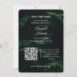 Minimalistisk QR-kod vigsel Save The Date Spara Datumet