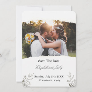 Minimalistisk QR-kod vigsel Save The Date Spara Datumet