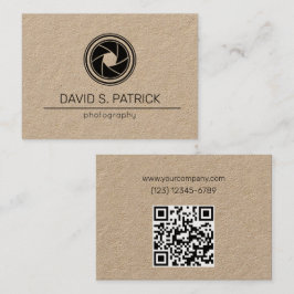 Minimalistisk QR-kodfoto Visitkort