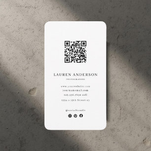 Minimalistisk QR-kodnätverk för Professionell   Visitkort