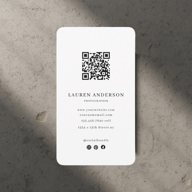 Minimalistisk QR-kodnätverk för Professionell | Visitkort (Skapare uppladdad)