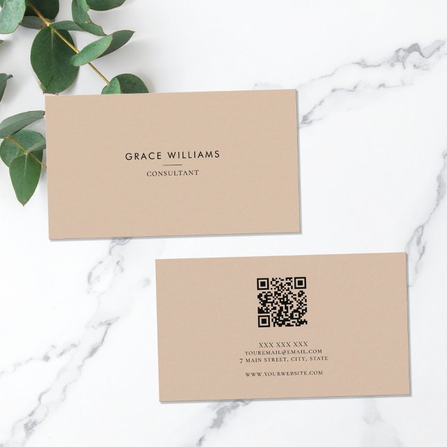 Minimalistisk QR-kodProfessionell Visitkort (Skapare uppladdad)