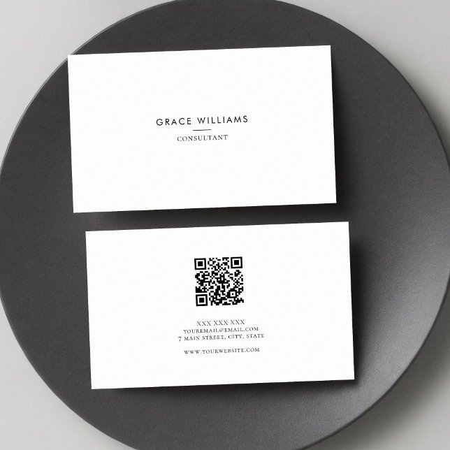 Minimalistisk QR-kodProfessionell Visitkort (Skapare uppladdad)