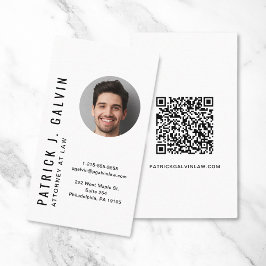 Minimalistisk QR-kodsfoto-Professionell Visitkort