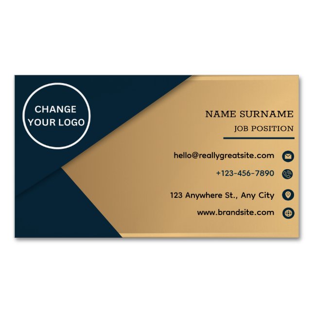 Minimalistisk QR-Logotyp Affärskort Magnet (Framsida)