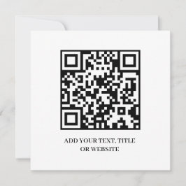 Minimalistisk QR | Modernt anpassat textdesign Inbjudningar