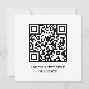 Minimalistisk QR Modernt anpassat textdesign Inbjudningar
